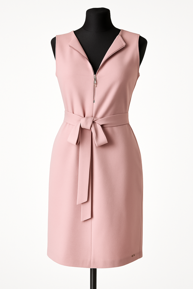 Kleita ar zelta rāvējslēdzēju