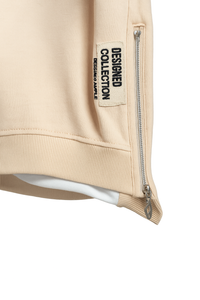 Plāns sieviešu džemperis ar rāvējslēdzējiem sānos