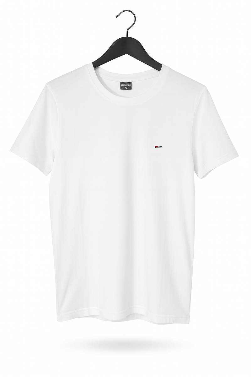 Balts vīriešu T-krekls — vienkāršs, stilīgs un neaizvietojams!